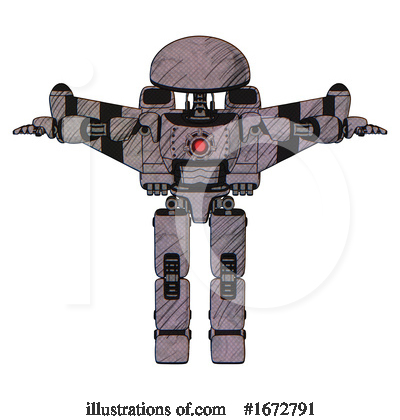 Royalty-Free (RF) Robot Clipart Illustration by Leo Blanchette - Stock Sample #1672791