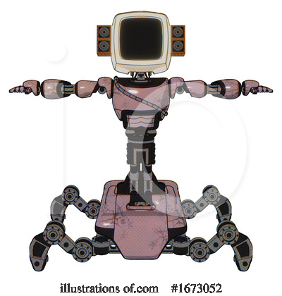 Royalty-Free (RF) Robot Clipart Illustration by Leo Blanchette - Stock Sample #1673052