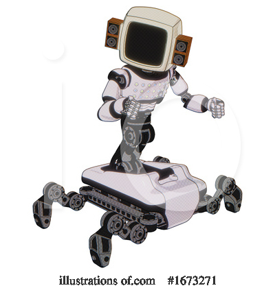 Royalty-Free (RF) Robot Clipart Illustration by Leo Blanchette - Stock Sample #1673271