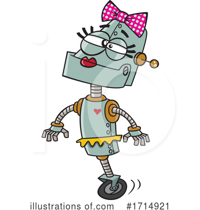 Royalty-Free (RF) Robot Clipart Illustration by toonaday - Stock Sample #1714921