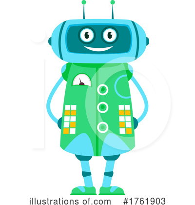 Royalty-Free (RF) Robot Clipart Illustration by Vector Tradition SM - Stock Sample #1761903