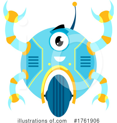 Royalty-Free (RF) Robot Clipart Illustration by Vector Tradition SM - Stock Sample #1761906