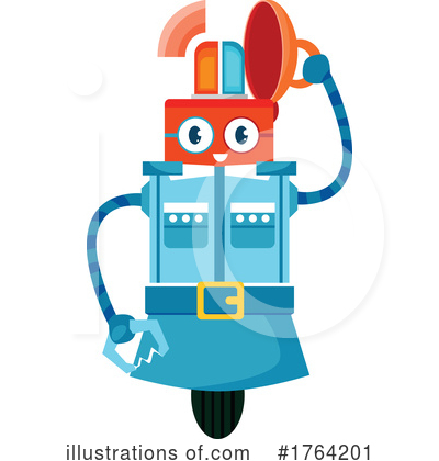 Royalty-Free (RF) Robot Clipart Illustration by Vector Tradition SM - Stock Sample #1764201