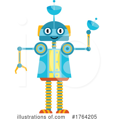 Royalty-Free (RF) Robot Clipart Illustration by Vector Tradition SM - Stock Sample #1764205