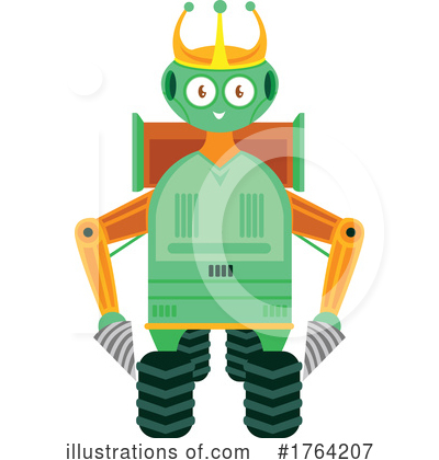 Royalty-Free (RF) Robot Clipart Illustration by Vector Tradition SM - Stock Sample #1764207