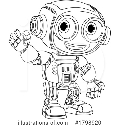 Robot Character Clipart #1798920 by AtStockIllustration