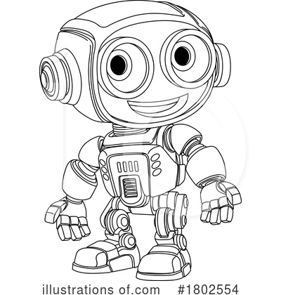 Royalty-Free (RF) Robot Clipart Illustration by AtStockIllustration - Stock Sample #1802554