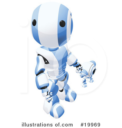 Royalty-Free (RF) Robot Clipart Illustration by Leo Blanchette - Stock Sample #19969