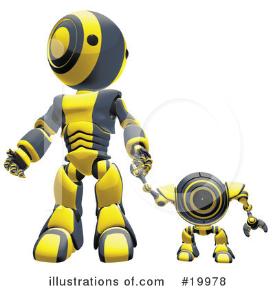 Royalty-Free (RF) Robot Clipart Illustration by Leo Blanchette - Stock Sample #19978