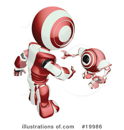 Royalty-Free (RF) Robot Clipart Illustration by Leo Blanchette - Stock Sample #19986
