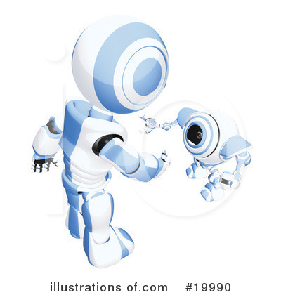 Royalty-Free (RF) Robot Clipart Illustration by Leo Blanchette - Stock Sample #19990