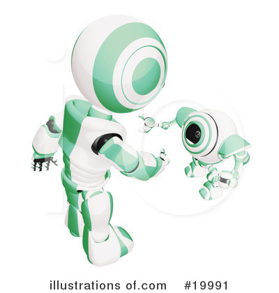 Royalty-Free (RF) Robot Clipart Illustration by Leo Blanchette - Stock Sample #19991