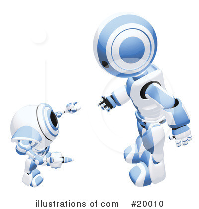 Royalty-Free (RF) Robot Clipart Illustration by Leo Blanchette - Stock Sample #20010
