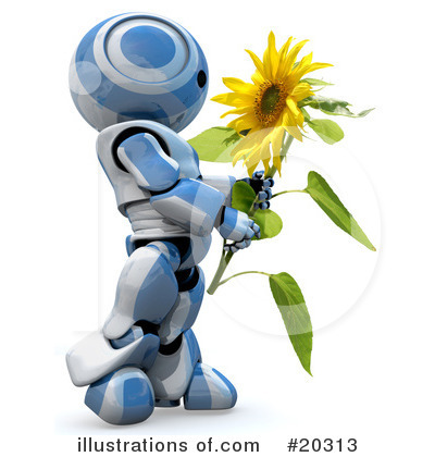 Royalty-Free (RF) Robot Clipart Illustration by Leo Blanchette - Stock Sample #20313
