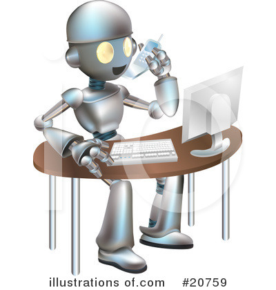 Robot Character Clipart #20759 by AtStockIllustration