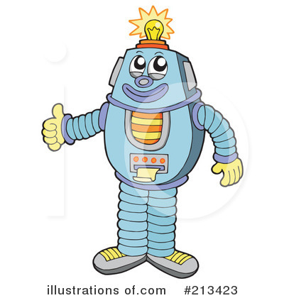 Royalty-Free (RF) Robot Clipart Illustration by visekart - Stock Sample #213423