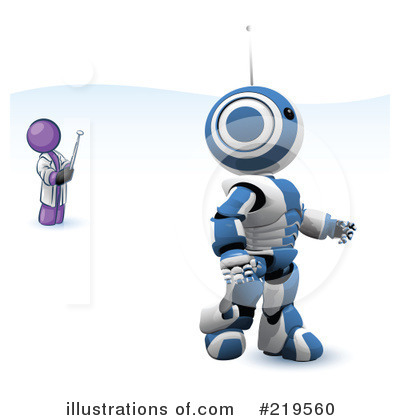 Royalty-Free (RF) Robot Clipart Illustration by Leo Blanchette - Stock Sample #219560