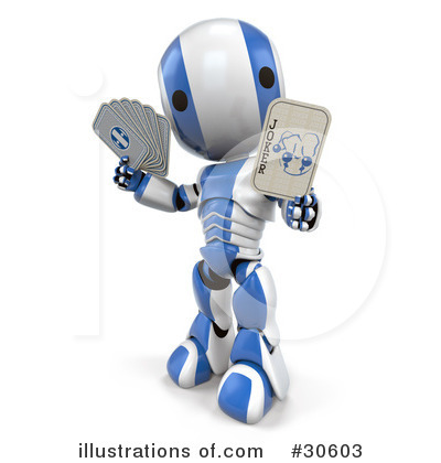 Royalty-Free (RF) Robot Clipart Illustration by Leo Blanchette - Stock Sample #30603