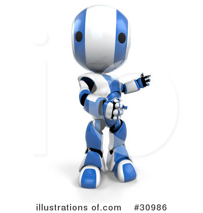 Royalty-Free (RF) Robot Clipart Illustration by Leo Blanchette - Stock Sample #30986