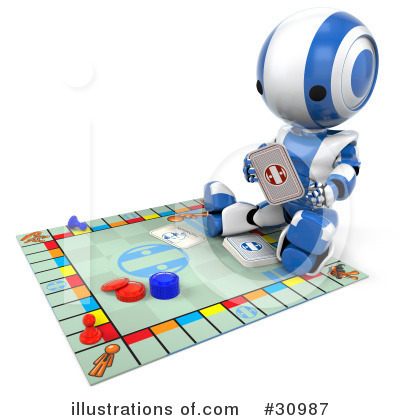 Royalty-Free (RF) Robot Clipart Illustration by Leo Blanchette - Stock Sample #30987
