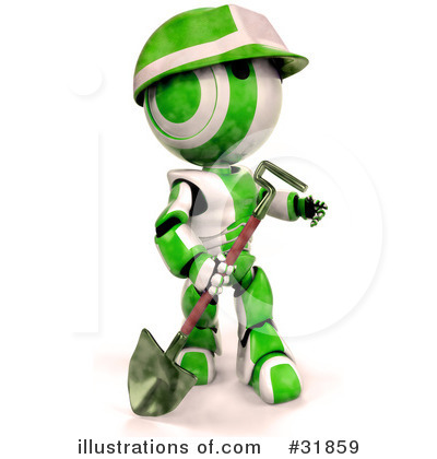 Royalty-Free (RF) Robot Clipart Illustration by Leo Blanchette - Stock Sample #31859
