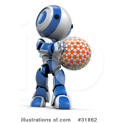 Royalty-Free (RF) Robot Clipart Illustration by Leo Blanchette - Stock Sample #31862