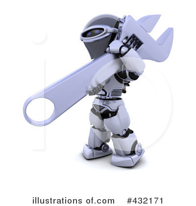 Royalty-Free (RF) Robot Clipart Illustration by KJ Pargeter - Stock Sample #432171