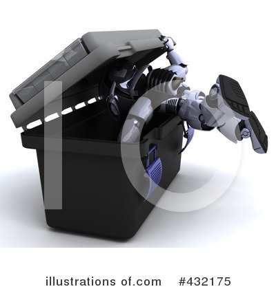 Royalty-Free (RF) Robot Clipart Illustration by KJ Pargeter - Stock Sample #432175