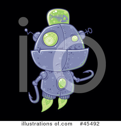Royalty-Free (RF) Robot Clipart Illustration by John Schwegel - Stock Sample #45492
