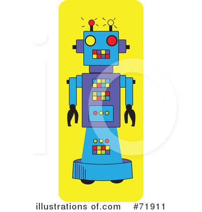 Royalty-Free (RF) Robot Clipart Illustration by inkgraphics - Stock Sample #71911