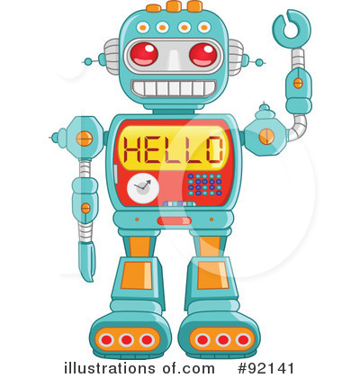 Royalty-Free (RF) Robot Clipart Illustration by yayayoyo - Stock Sample #92141