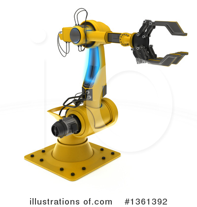Royalty-Free (RF) Robotic Arm Clipart Illustration by KJ Pargeter - Stock Sample #1361392