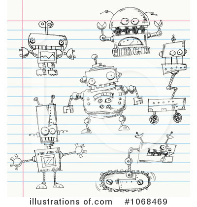 Royalty-Free (RF) Robots Clipart Illustration by yayayoyo - Stock Sample #1068469
