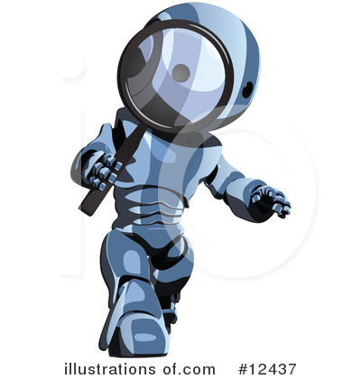 Royalty-Free (RF) Robots Clipart Illustration by Leo Blanchette - Stock Sample #12437