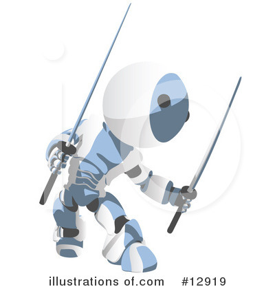 Royalty-Free (RF) Robots Clipart Illustration by Leo Blanchette - Stock Sample #12919