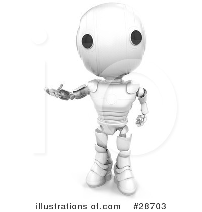Royalty-Free (RF) Robots Clipart Illustration by Leo Blanchette - Stock Sample #28703
