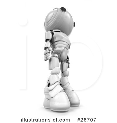 Royalty-Free (RF) Robots Clipart Illustration by Leo Blanchette - Stock Sample #28707