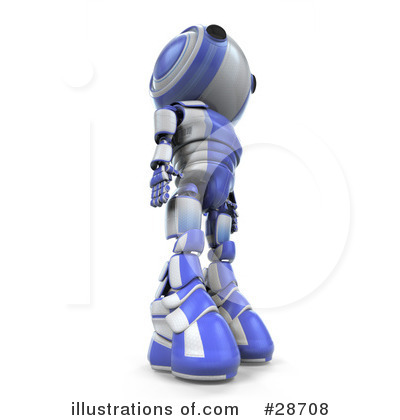 Royalty-Free (RF) Robots Clipart Illustration by Leo Blanchette - Stock Sample #28708