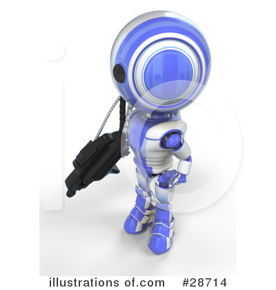 Royalty-Free (RF) Robots Clipart Illustration by Leo Blanchette - Stock Sample #28714