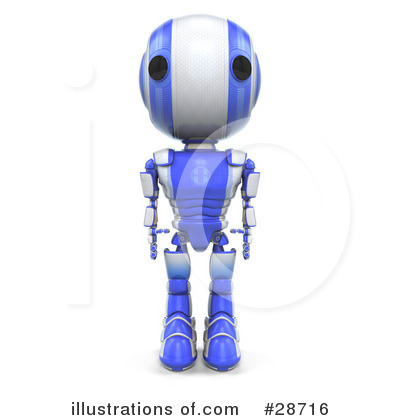 Blue Robot Clipart #28716 by Leo Blanchette