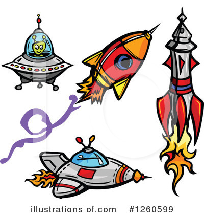 Royalty-Free (RF) Rocket Clipart Illustration by Chromaco - Stock Sample #1260599