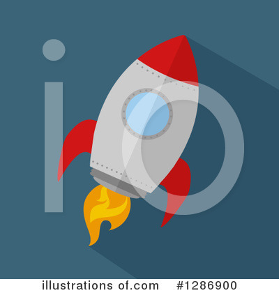 Royalty-Free (RF) Rocket Clipart Illustration by Hit Toon - Stock Sample #1286900