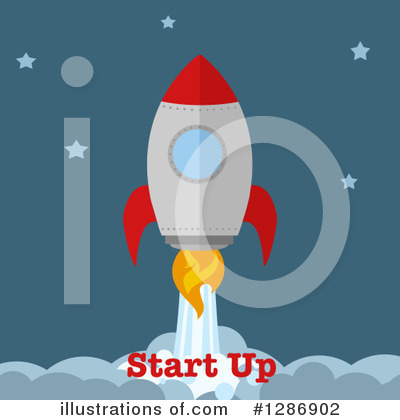 Royalty-Free (RF) Rocket Clipart Illustration by Hit Toon - Stock Sample #1286902