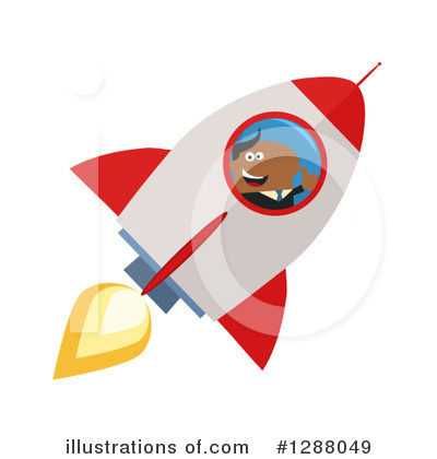 Royalty-Free (RF) Rocket Clipart Illustration by Hit Toon - Stock Sample #1288049