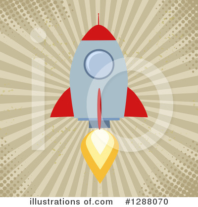Royalty-Free (RF) Rocket Clipart Illustration by Hit Toon - Stock Sample #1288070