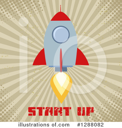 Royalty-Free (RF) Rocket Clipart Illustration by Hit Toon - Stock Sample #1288082