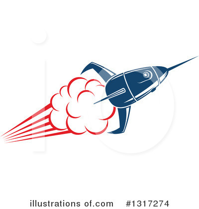Royalty-Free (RF) Rocket Clipart Illustration by Vector Tradition SM - Stock Sample #1317274
