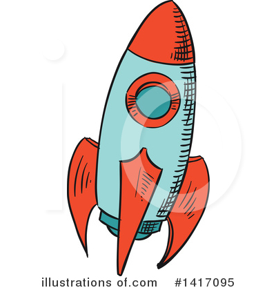 Royalty-Free (RF) Rocket Clipart Illustration by Vector Tradition SM - Stock Sample #1417095