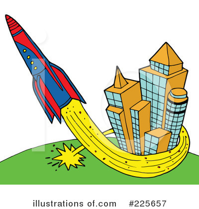 Royalty-Free (RF) Rocket Clipart Illustration by LaffToon - Stock Sample #225657