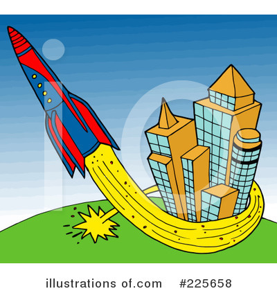 Royalty-Free (RF) Rocket Clipart Illustration by LaffToon - Stock Sample #225658